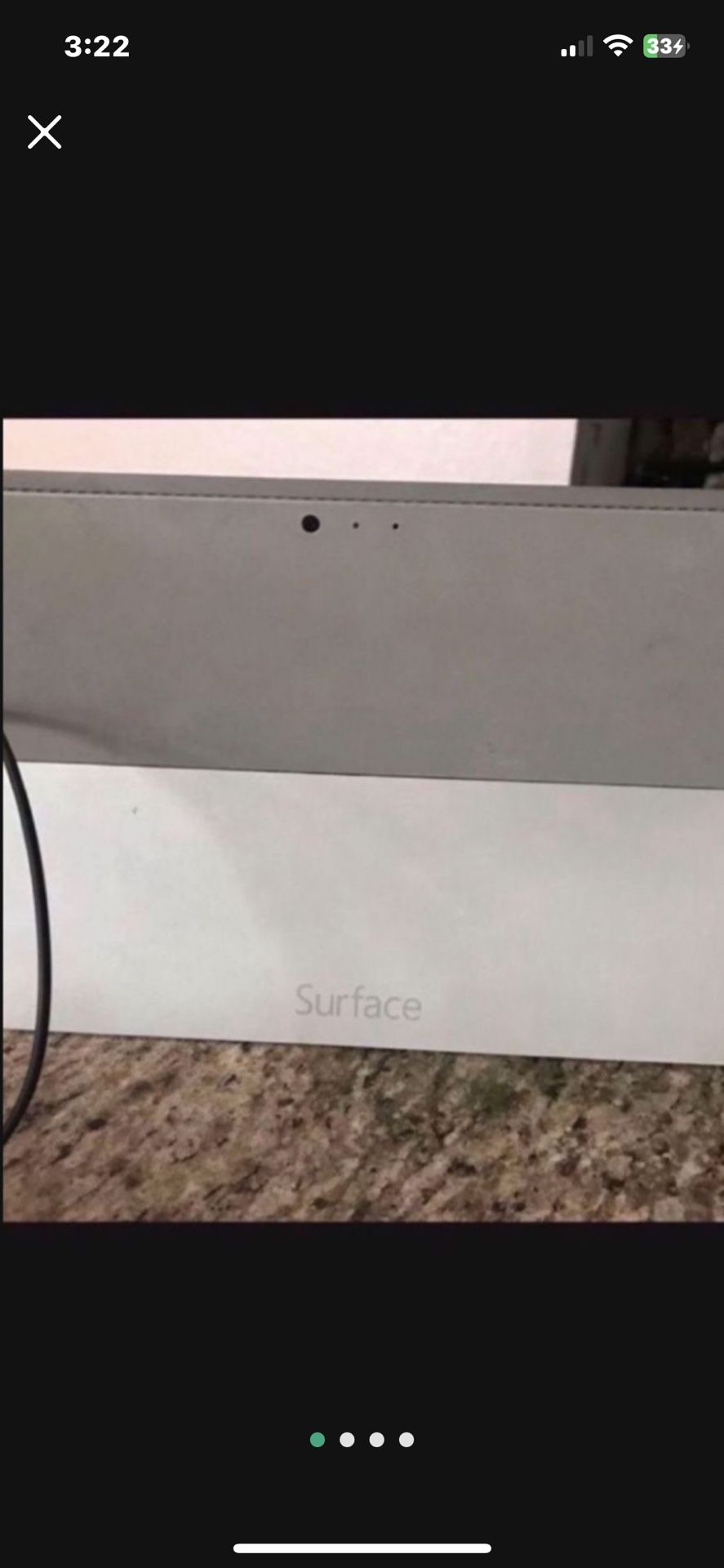 Microsoft Surface 1631 Pro 3 Silver - 128GB, 12", Windows 10, Intel Core i3
