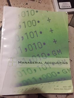 Managerial Accounting Accounting 102