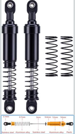 10 RC Crawler Shocks 105mm Oil Filled Big Bore for SCX10 TRX4 Capra 2pcs