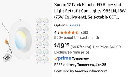 Led Recessed Light Retrofit Can Lights 12 Pack