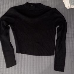 Black Mock Neck Longsleeve