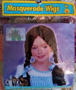 ❤️ NEW, WIZARD of OZ, RUBIES, Dorothy Wig & New Wig Cap! ❤️ Child Size ❤️ 2 Pc. Set! ❤️ 