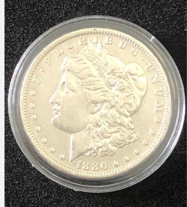 1886 o morgan silver dollar