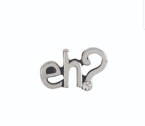Origami Owl SILVER "EH?" CHARM