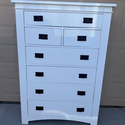 White 7-Drawers 