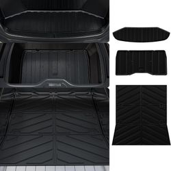 Black Truck Bed Mat Cargo Liner TPE Rubber For Tesla Cybertruck 2023-2024  +
