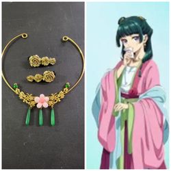 MaoMao Apothecary Diaries Necklace Hairclips  Cosplay