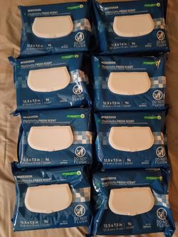 Adult wipes fresh scent all 8 packages for 15 dollar