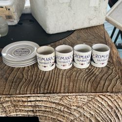 Sambuca Espresso Set Of 4 Cups 4 Saucers 