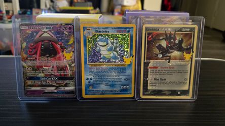 Pokémon Holo Card Lot – Tapu Lele GX, Blastoise, Greninja