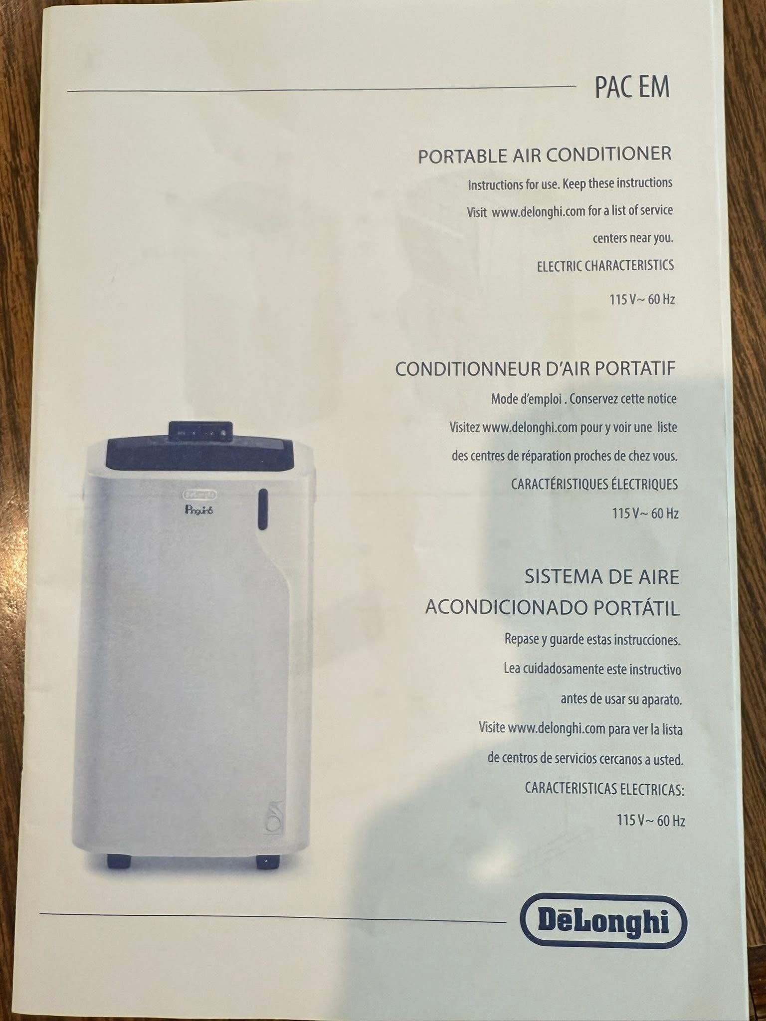 Brand New DeLonghi Portable AC Air conditioner window Unit For Bedroom garage
