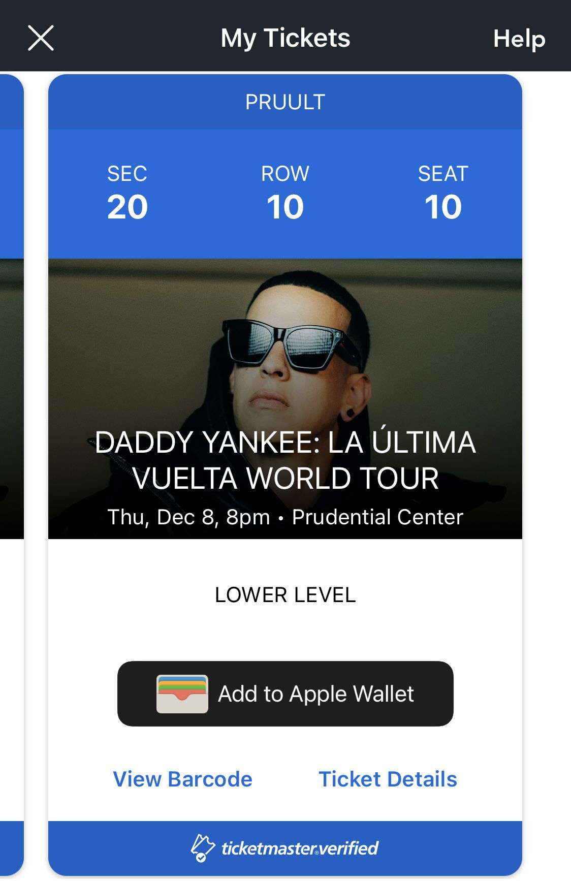 2 Tickets For Daddy Yankee: La Última Vuelta World Tour New Jersey Dec 8th