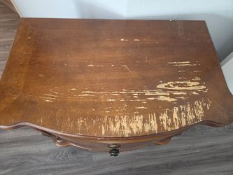 Side end table real oak wood