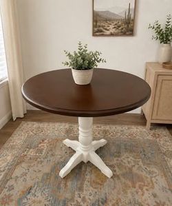 Round breakfast table for apartment or small home breakfast nook