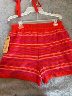 Madden NYC Girls Knit Striped Shorts Size L