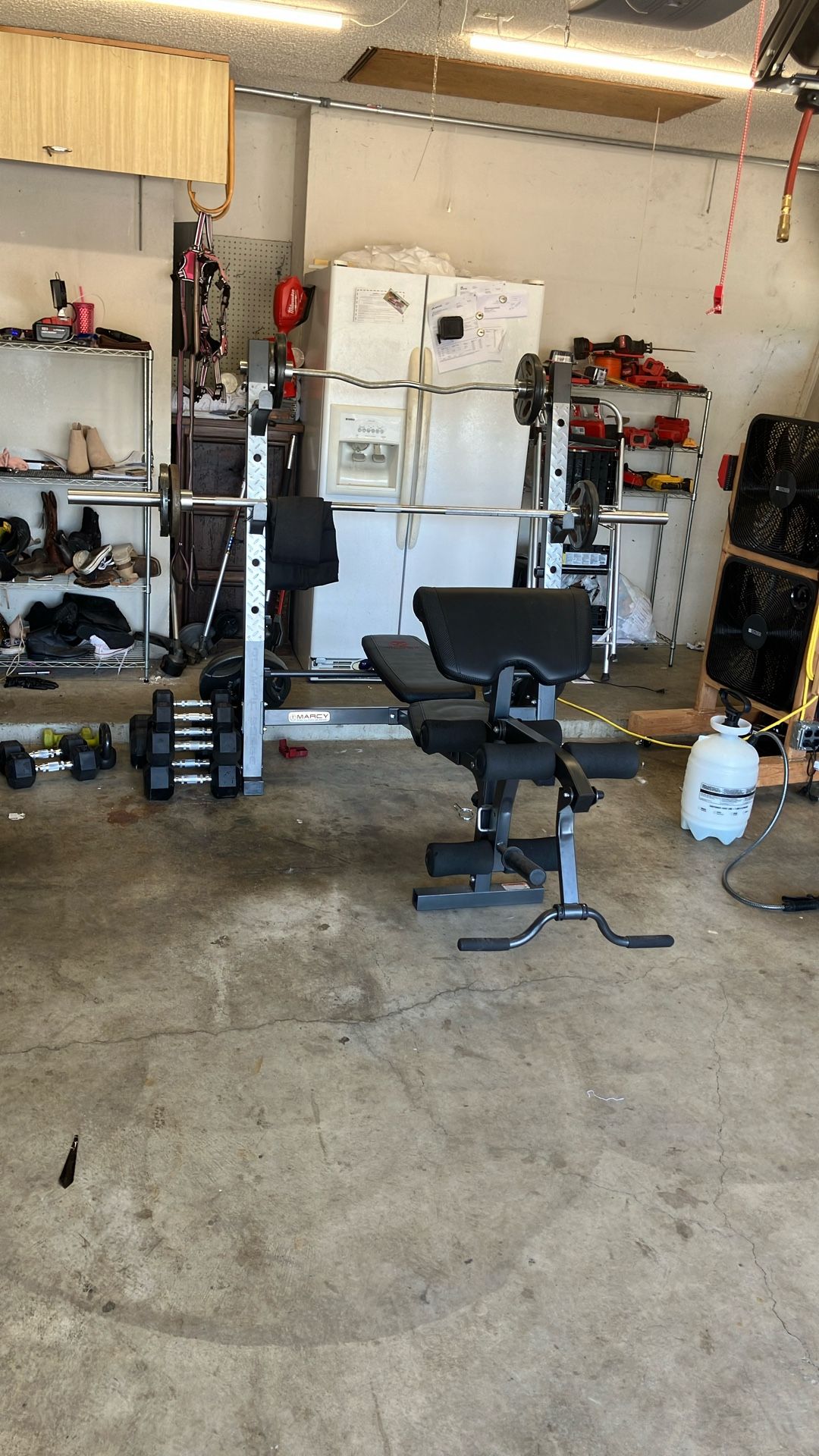 Marcy Olympic Weight Bench + 300 Lbs Weights