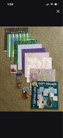 Scrapbooking paper & flower embellishments