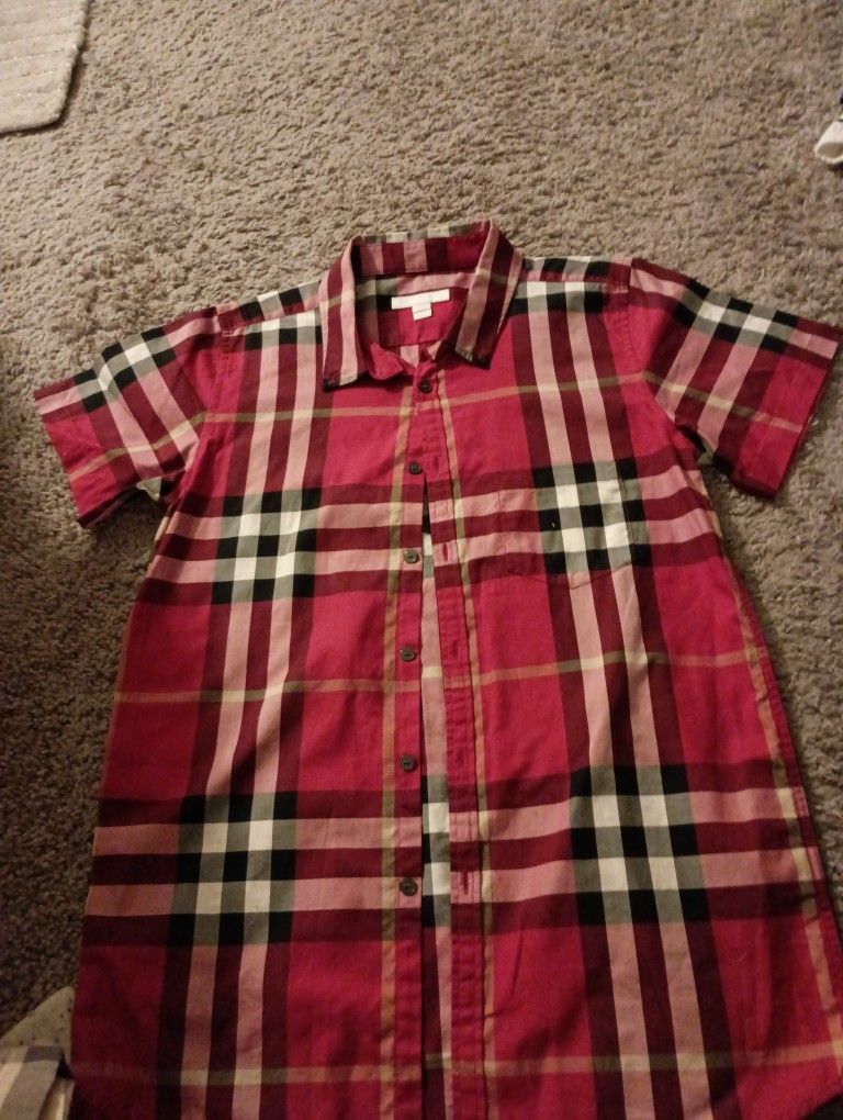 Boys Button Down Burberry