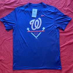 NEW Men's Washington Nationals Nike Dri-Fit T-Shirt Size Large Blue