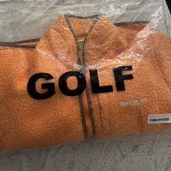 Golf Wang Orange Sherpa Fleece Jacket XL – New, Never Worn
