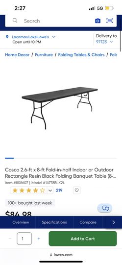 8ft Folding Table 