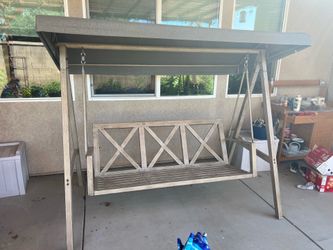 Metal swing bench