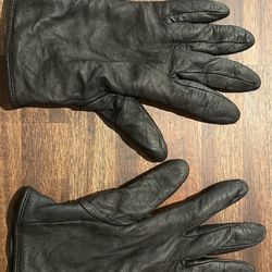 Charter Club Women’s Leather Touchscreen Gloves - Size Large - Black