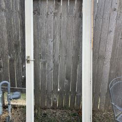 DOOR 36"w x 80"tall; INSIDE OF DOOR 27 1/2"w.  69 3/4"tall; cross streets are Arapaho & Waterview