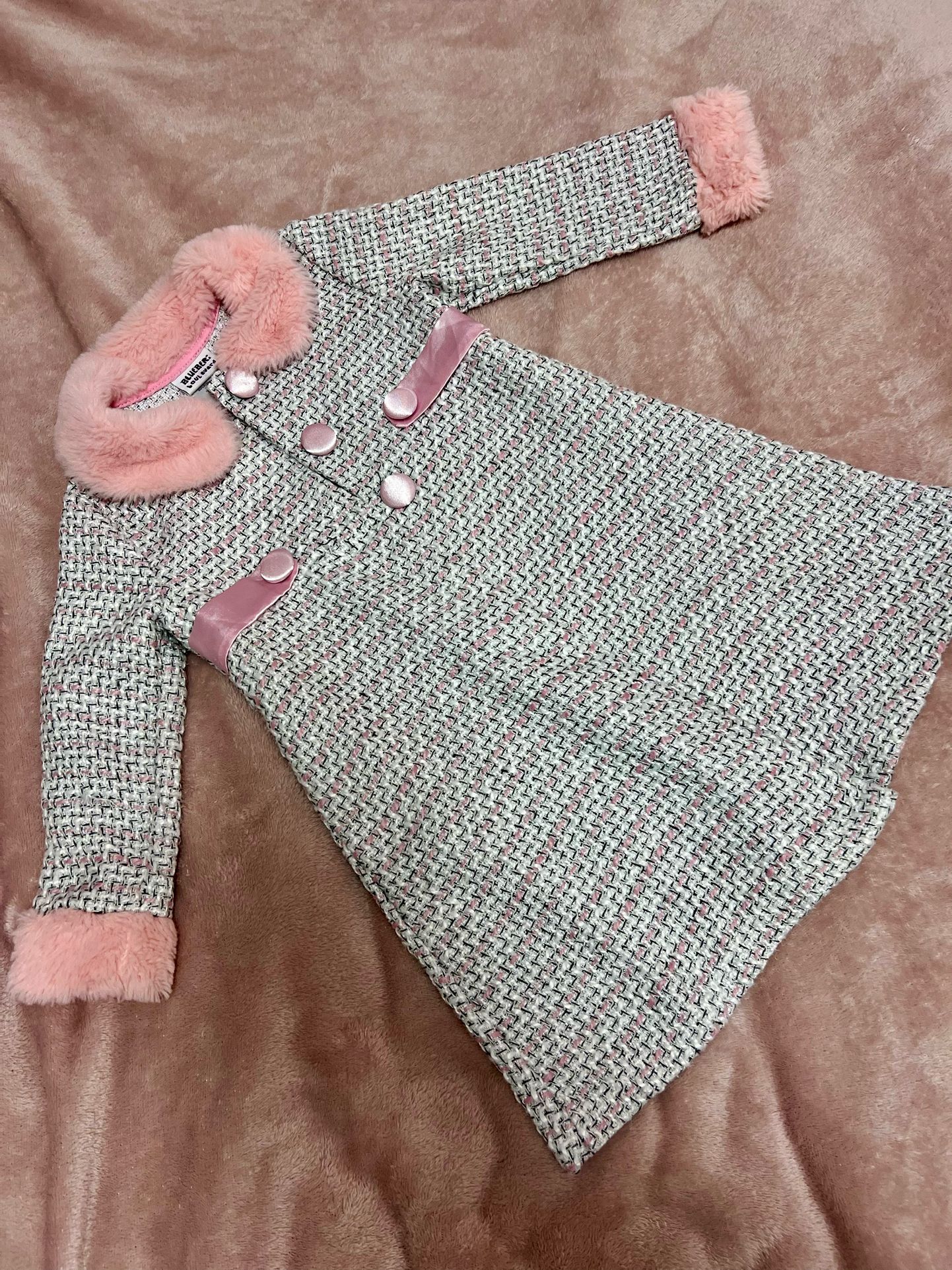 Bluberry Boulevard Princess Tweed Coat Like New! Size 5 years old