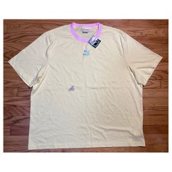 Puma Yellow Pear/Cloud Pink/Angel Blue Classics Ringer T-Shirt Men’s Sz 2XL NEW!