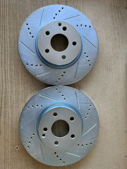 Mercedes SLC300 17-18-19-20 Front Drill Slot Rotors Ceramic Brake Pads