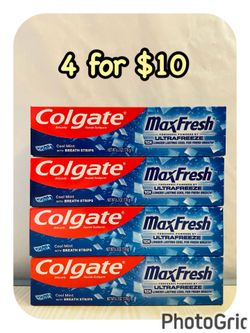 (4) Colgate Toothpastes MaxFresh 6.3 oz each