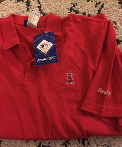 DEADSTOCK angels reebok polo. W/tags large