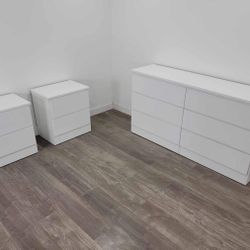 Dresser And 2 Nightstands - Cómoda Y 2 Mesitas De Noche 