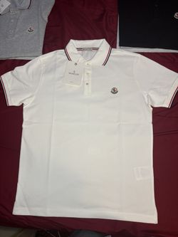 Moncler White Polo Shirt