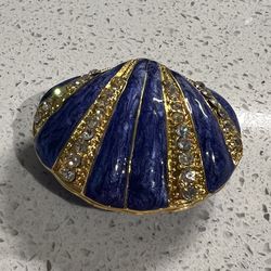 Bejeweled Shell Shaped Trinket Box