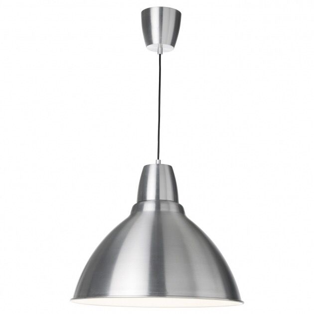 IKEA 10” FOTO CEILING MOUNT PENDANT LIGHT LAMP BRUSHED ALUMINUM NEW! 901.281.79