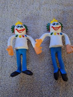 Vintage 70's jack in the box bendi  figures