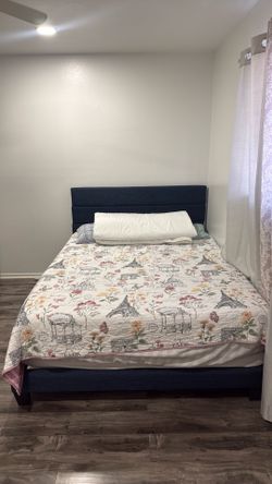 Queen size bed frame and mattress