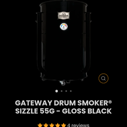 Gateway Drum Smokers 55 Gallon Charcoal BBQ Smoker - Black - 55111