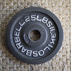 CAP Barbell Black Olympic Weight Plate 25 Pounds