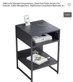 Table with Storage Compartment