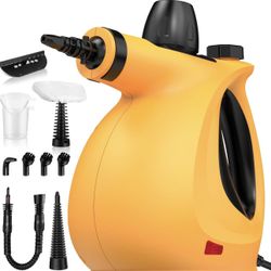 New-Handheld Pressurized Multi-Surface Steam Cleaner, Ease of Cleaning 100% Chemical-Free Steam Cleaner for Home with 11pcs Accessories, Portable Stea