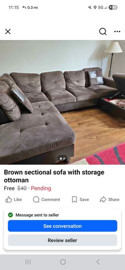 Sectional with ottoman