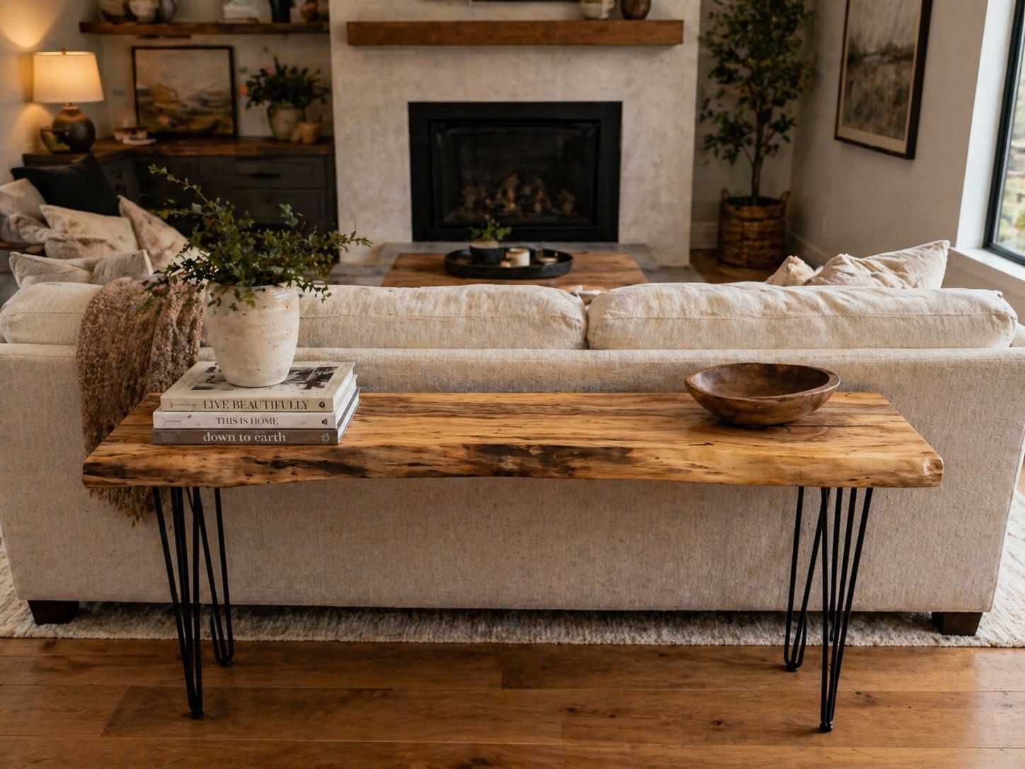 Live Edge Black Maple Console/Entry/Sofa Table
