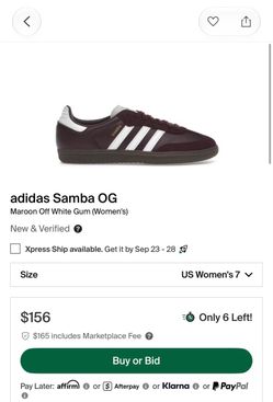 Adidas Samba OG Maroon