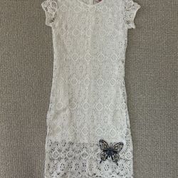 Beautiful white dress, Size S, (cotton)