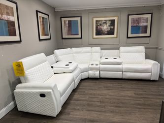 Leather Recliner Sectional