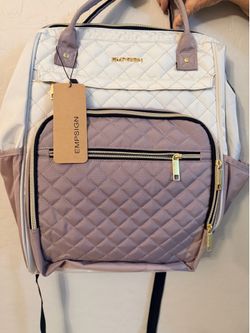 NEW EMPSIGN Quilted Laptop Backpack | Teacher/Work/Travel Backpack | NWT