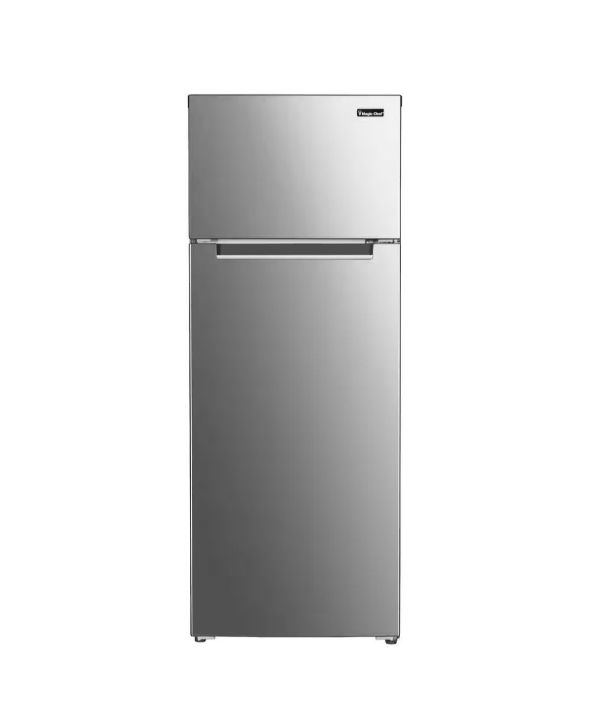 Magic Chef 7.3 cu. ft. 2-Door Mini Fridge in Platinum Steel with Freezer